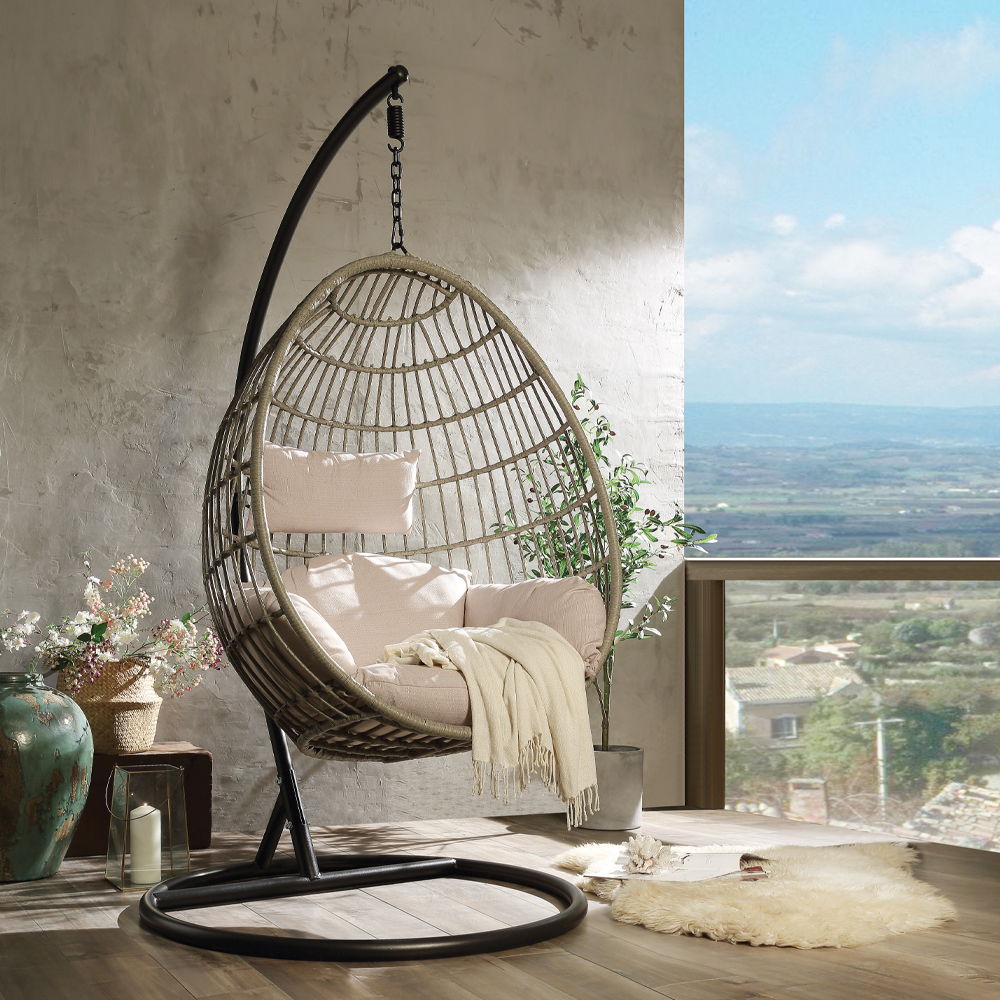 Vasant - Silla columpio para patio - Beige