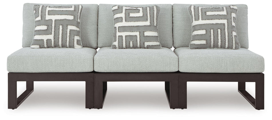 Beachloft - 3-Piece Outdoor Sectional - Black / Gray