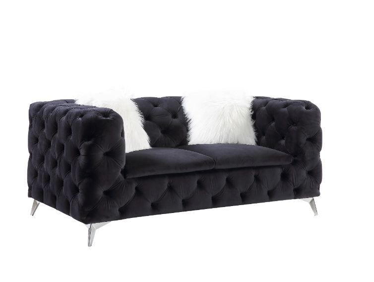 Phifina - Loveseat - Terciopelo negro