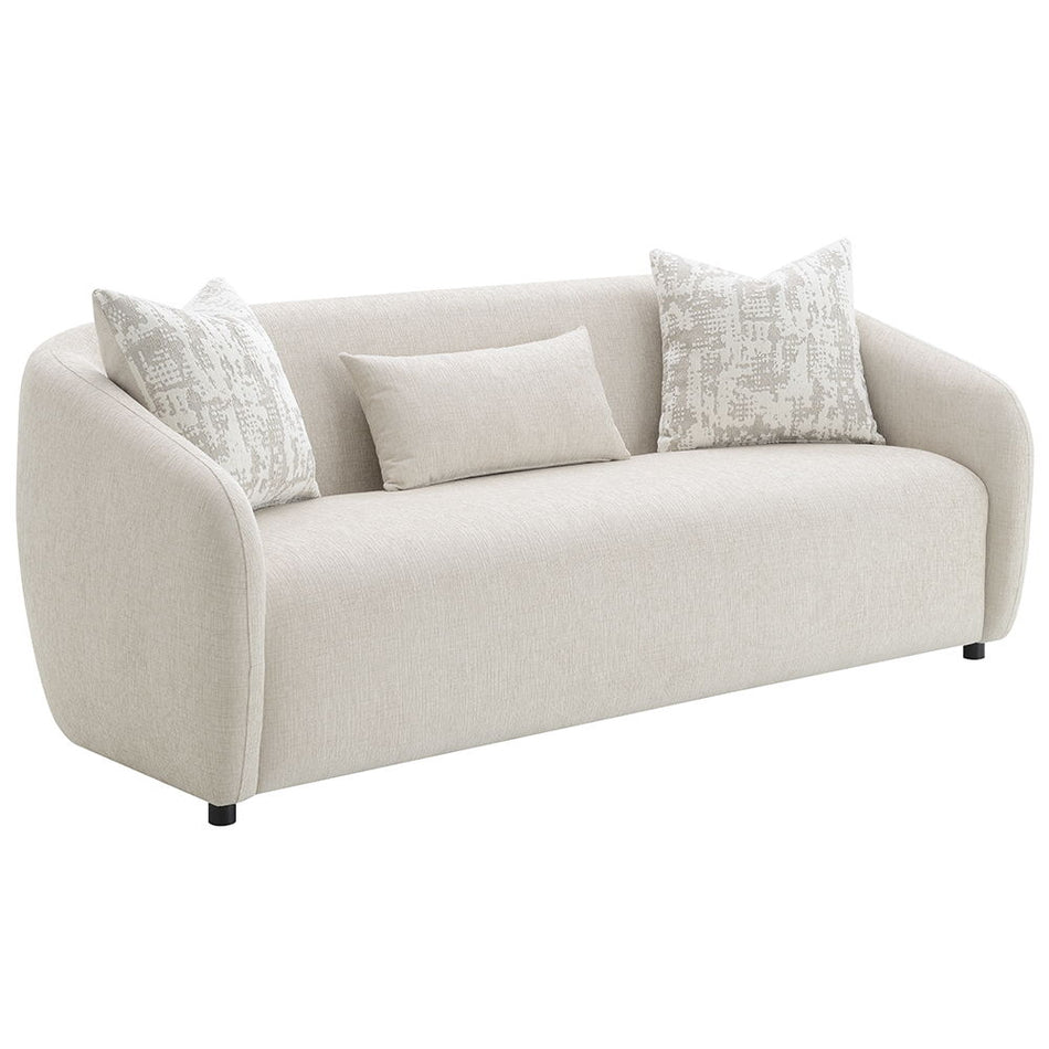 Etienne - Sofa With 3 Pillows - Beige Linen