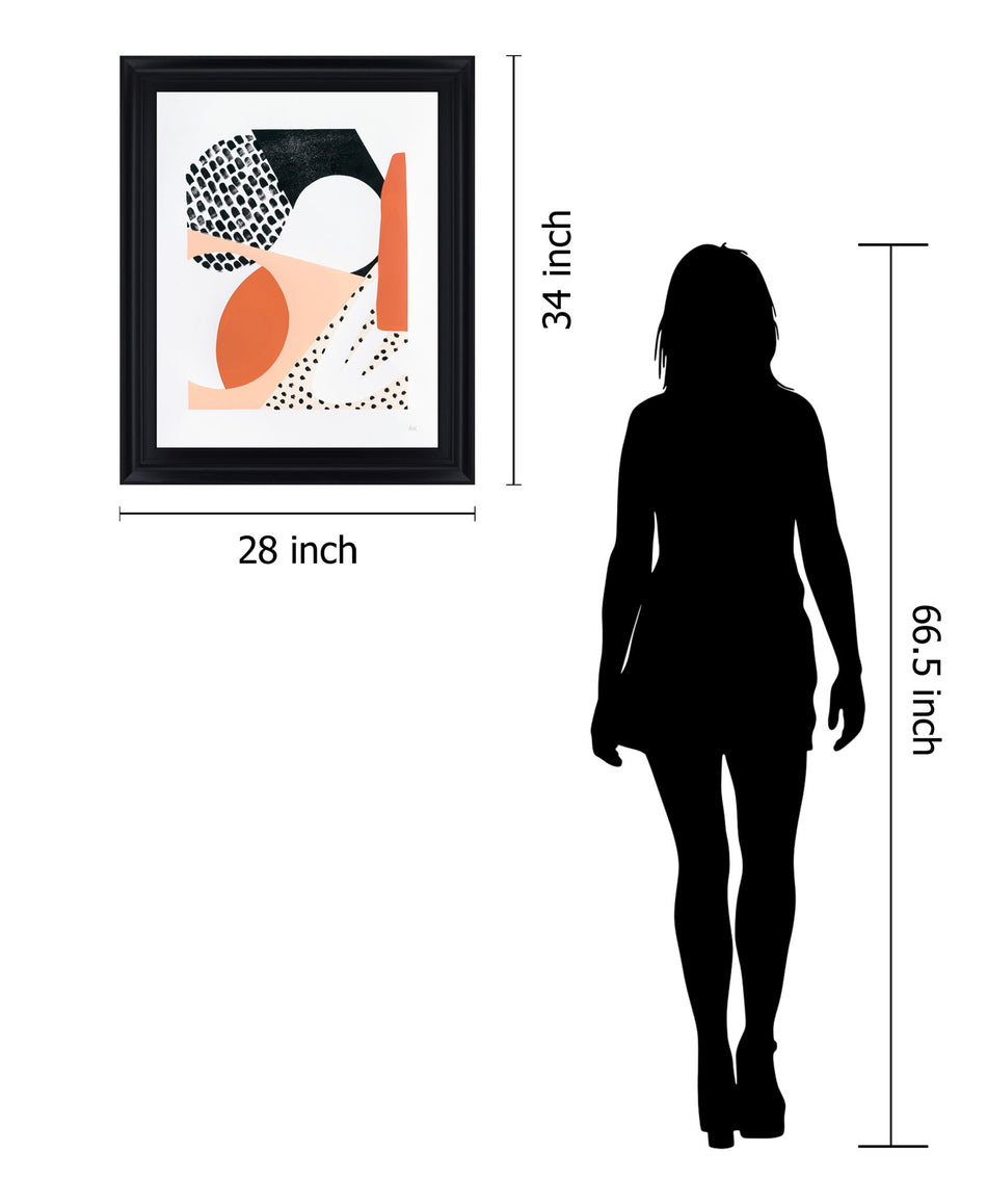 Terracotta Play - 28" x 34" Framed Wall Art