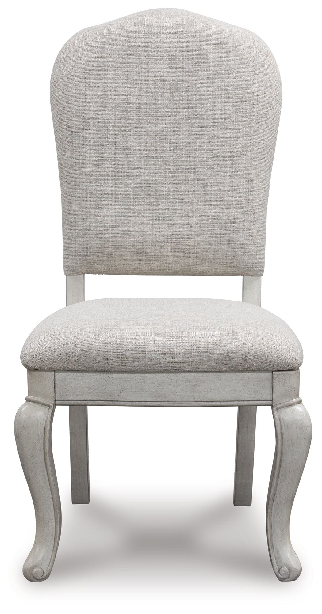 Silla auxiliar de comedor Arlendyne, color blanco antiguo (juego de 2)