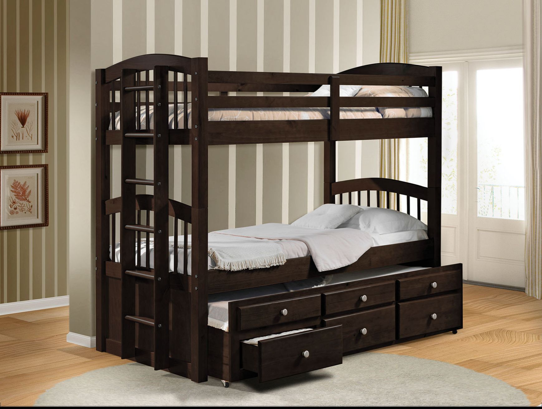 Micah - Litera y cama nido con 3 cajones