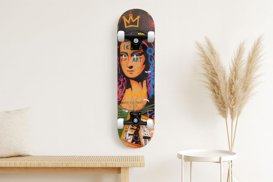 Skateboard - Graffiti Mona Lisa - Beige