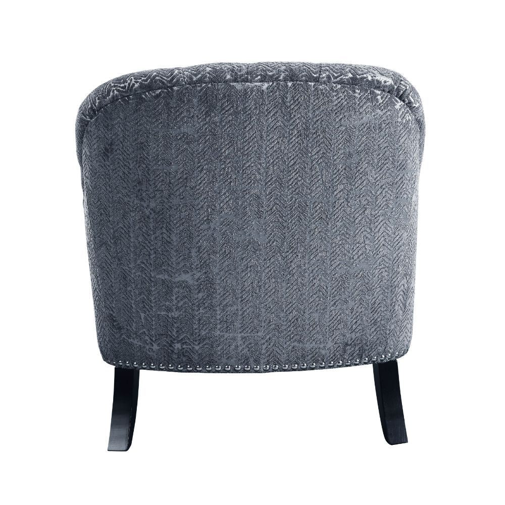 Gaura - Silla - Estampado Terciopelo Gris