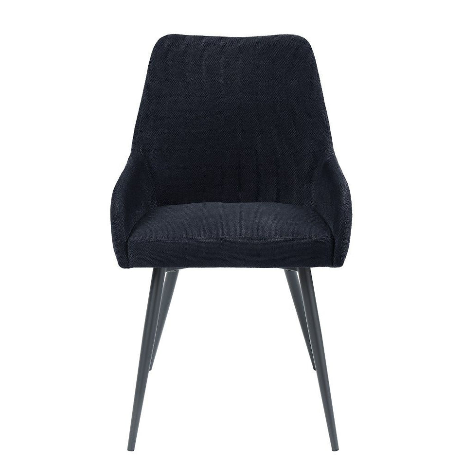 Zudora - Side Chair (Set of 2) - Black Linen