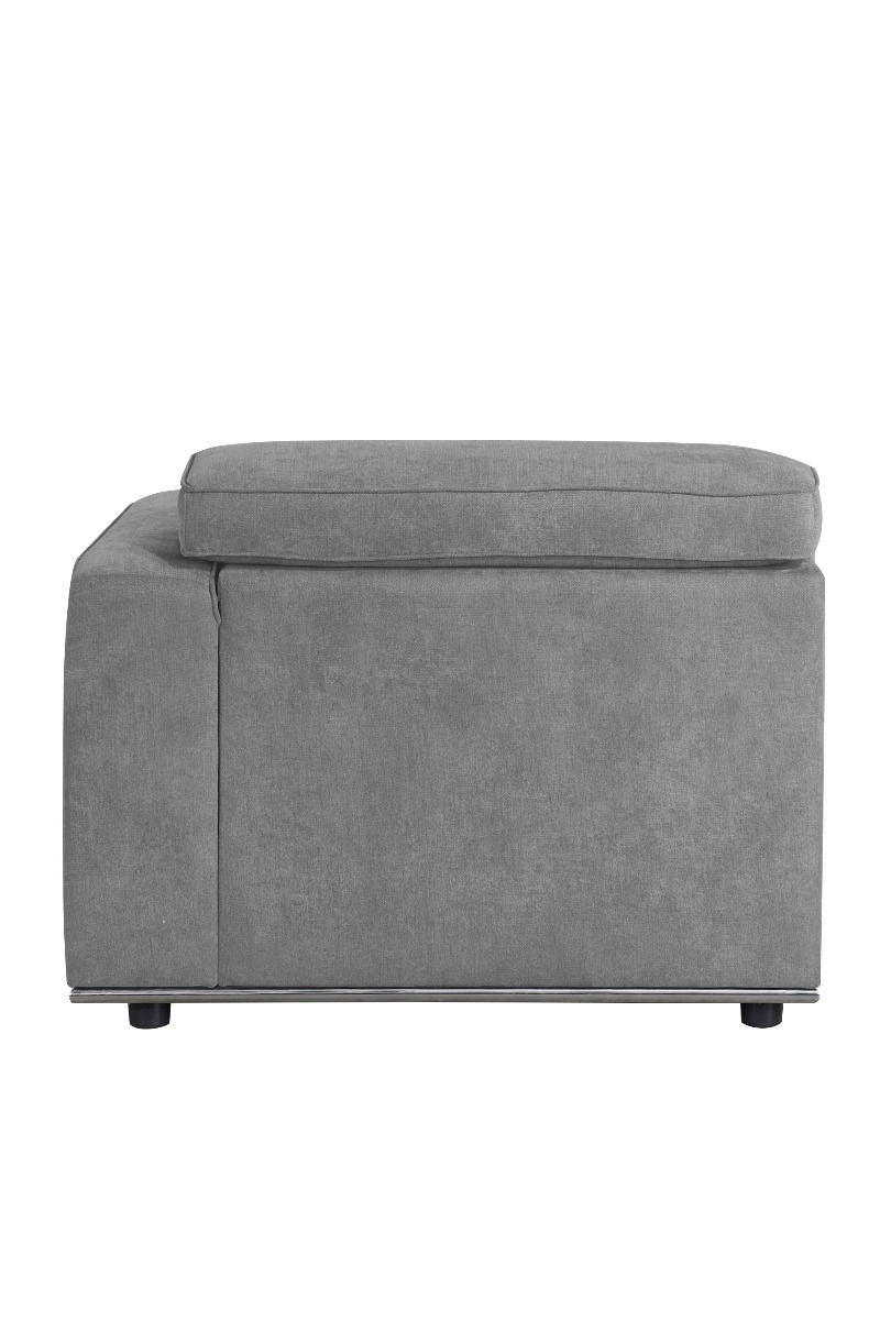 Alwin - Chaise - Tejido gris oscuro
