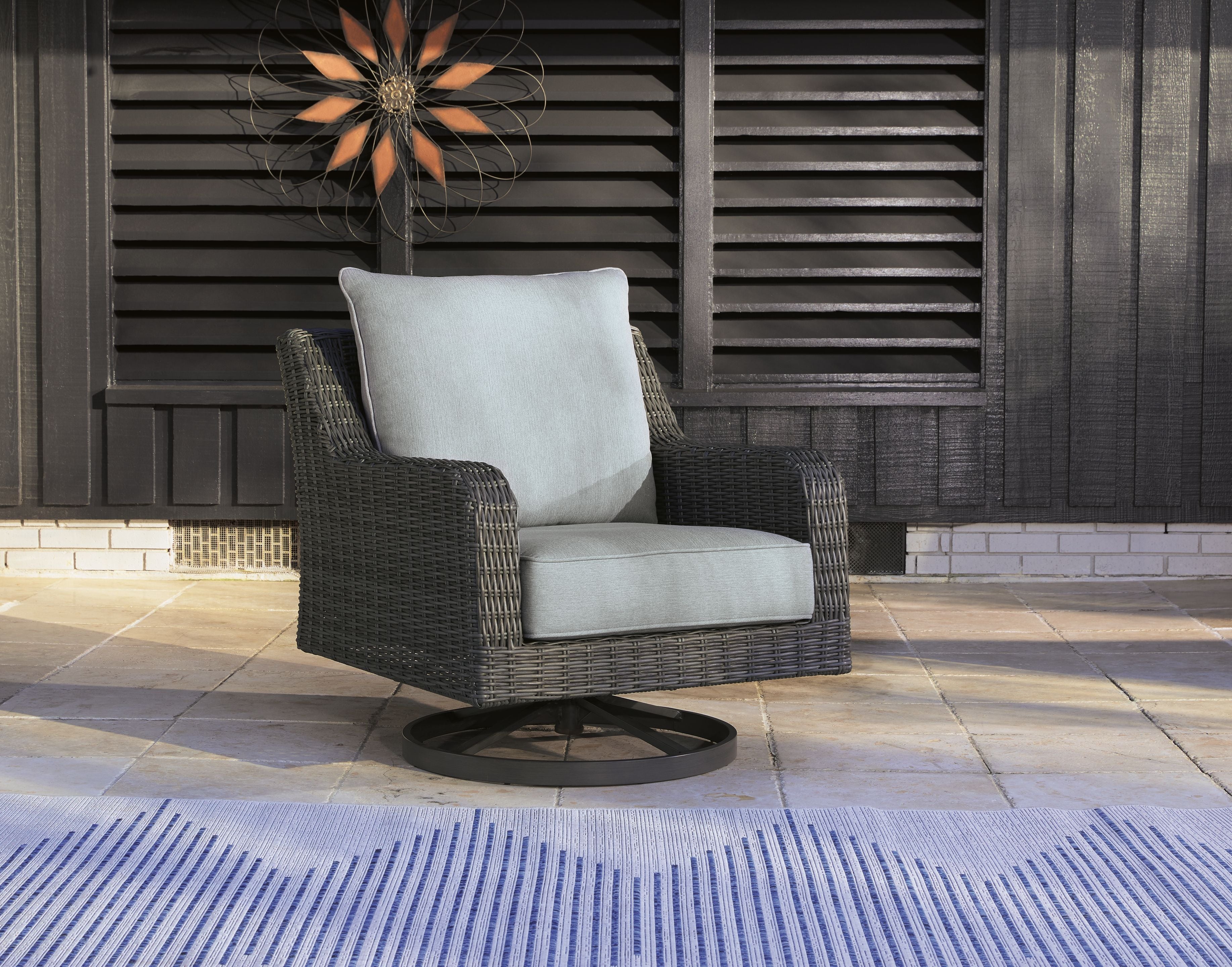 Elite Park - Gris - Sillón giratorio con cojín