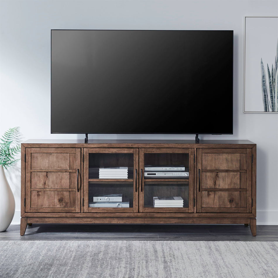 Shaker Lakes - 82" TV Console - Harvest Brown