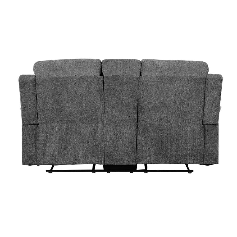 Kalen - Sofá de dos plazas - Chenilla gris - 39"