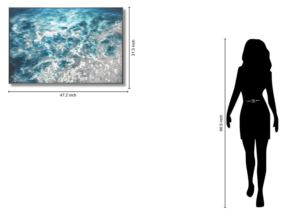 Glistening Tidal Flow - 32" x 47" Framed Wall Art