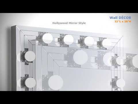 Noralie - Decoración de pared - Espejos y diamantes falsos