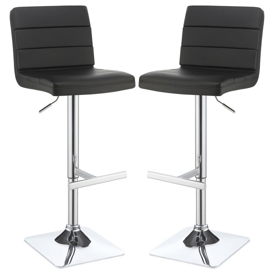 Bianca - Square Upholstered Adjustable Bar Stools (Set of 2)