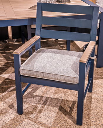 East Beach - Blue - Arm Chair With Cushion (Set of 2)
