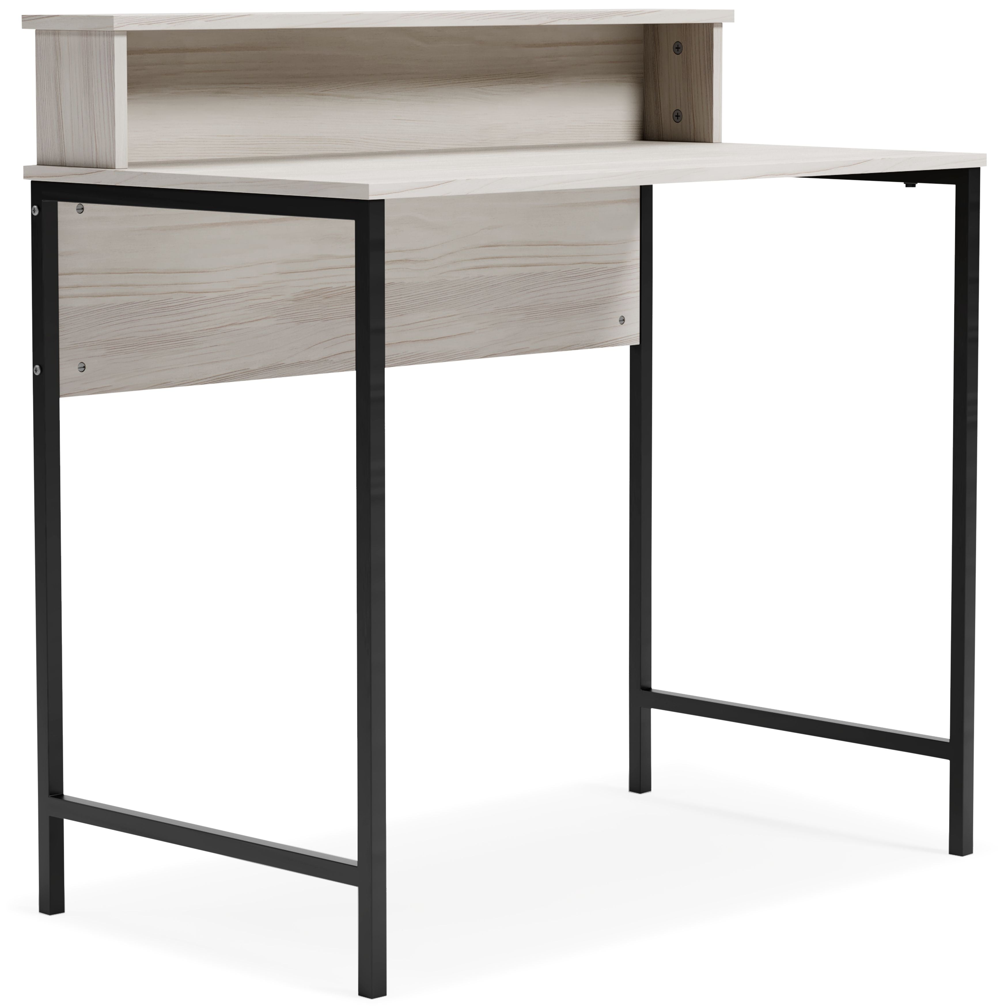Bayflynn - Escritorio para oficina en casa con cajón blanco y negro