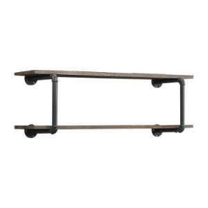 Brantley - Estante de pared - Acabado en roble antiguo y gris arena