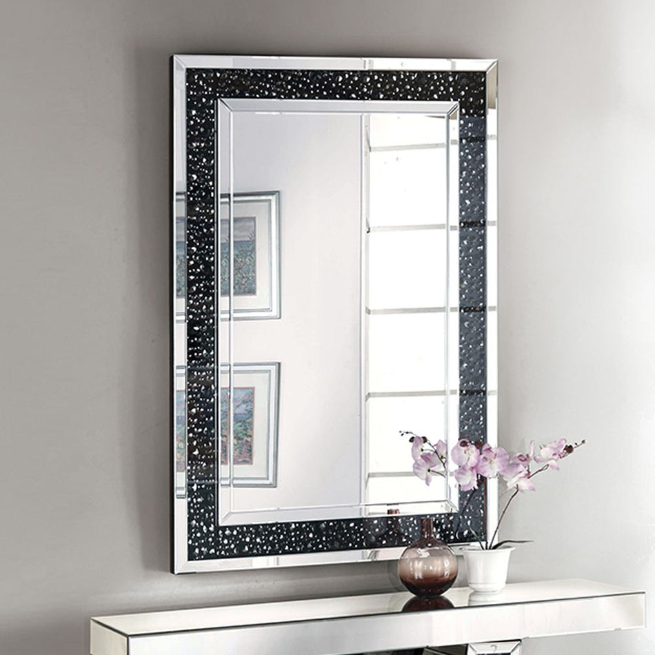 Noor - Decoración de pared - Espejos y piedras preciosas artificiales - 47"