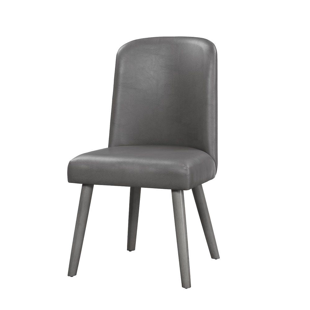 Waylon - Silla auxiliar (juego de 2) - PU gris y roble gris