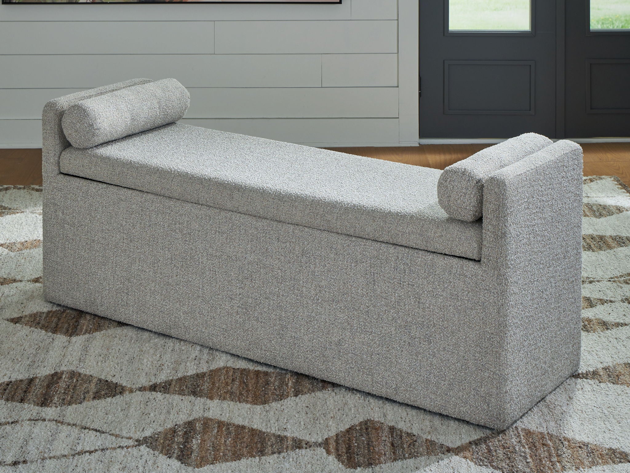Galliden - Beige - Large Upholstered Dining Room Bench