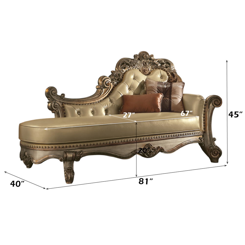 Vendome - Chaise longue con 2 almohadas