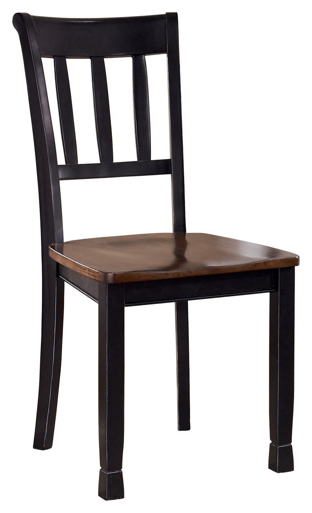 Owingsville - Silla auxiliar para comedor en color negro y marrón (juego de 2)