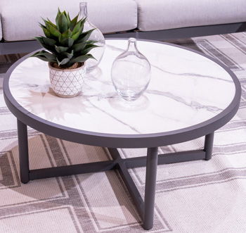 Ocean Beach - Gray - Round Cocktail Table