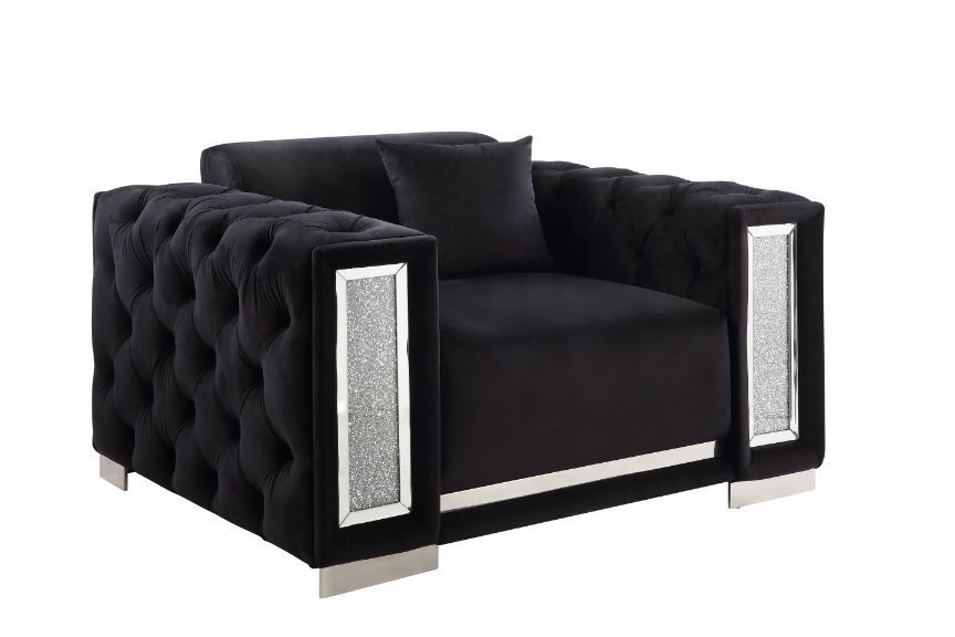 Trislar - Silla - Terciopelo negro - 33"
