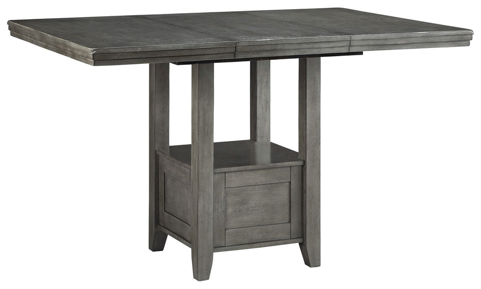 Mesa extensible rectangular para comedor Hallanden, color gris