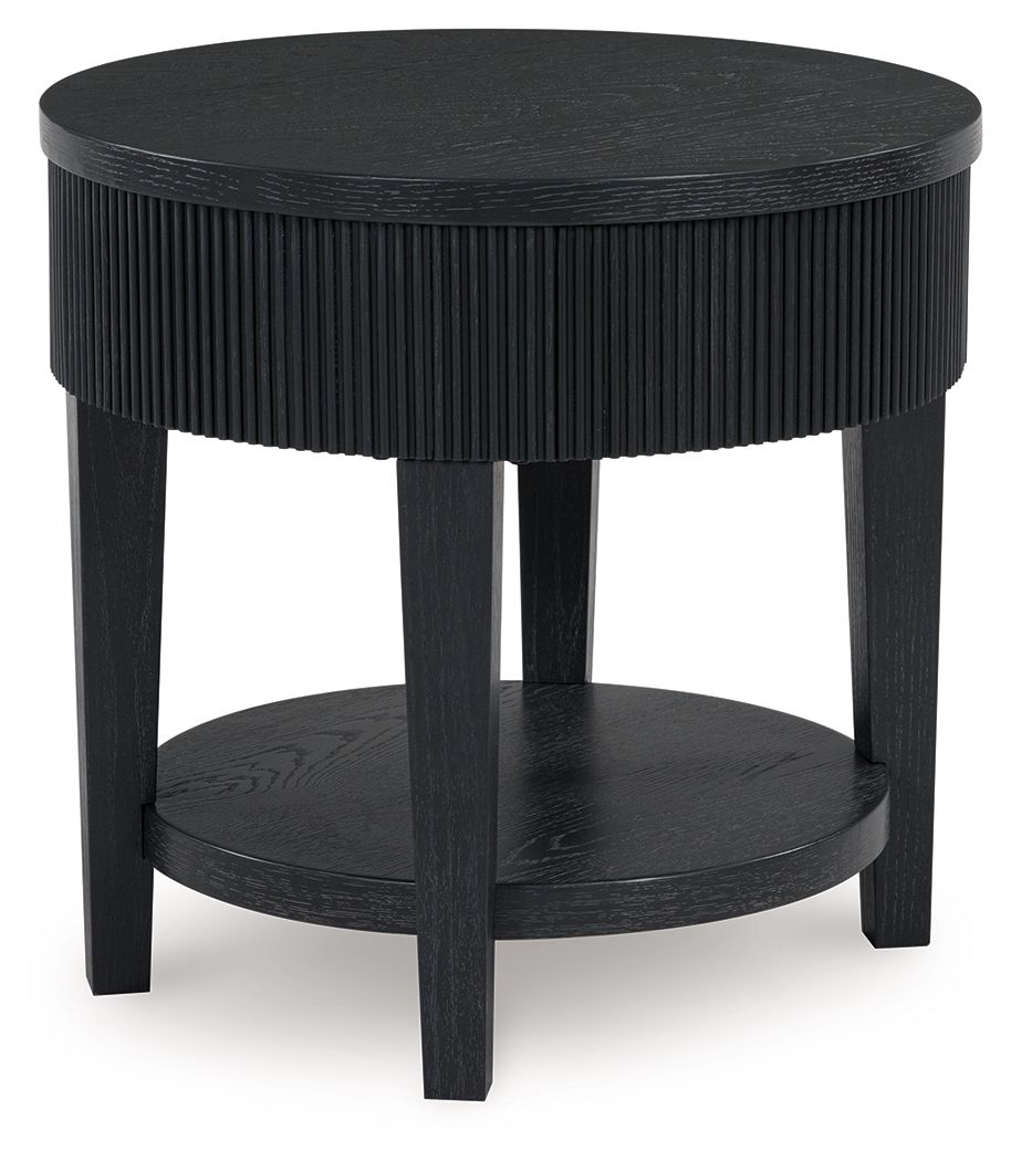 Marstream - Negro - Mesa auxiliar redonda