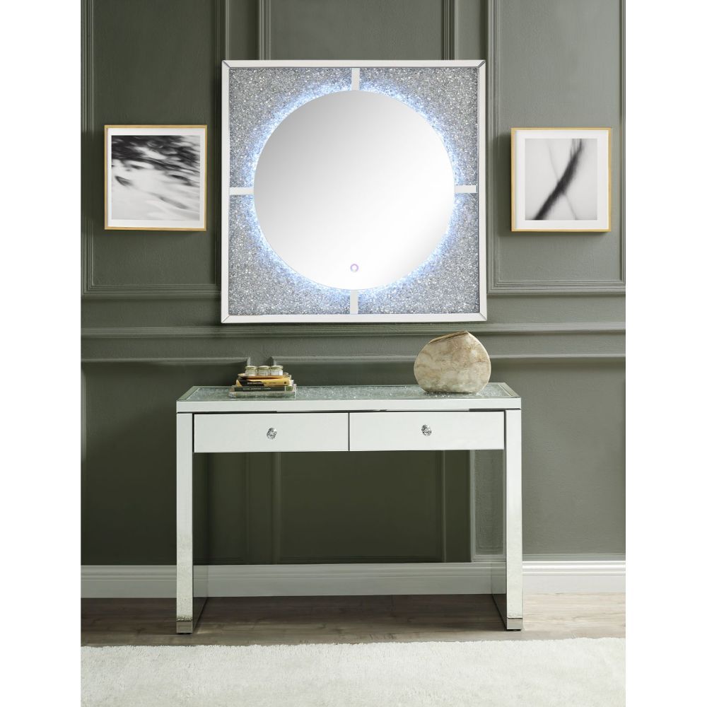 Noralie - Mesa auxiliar - Plata perlada - Madera - 32"
