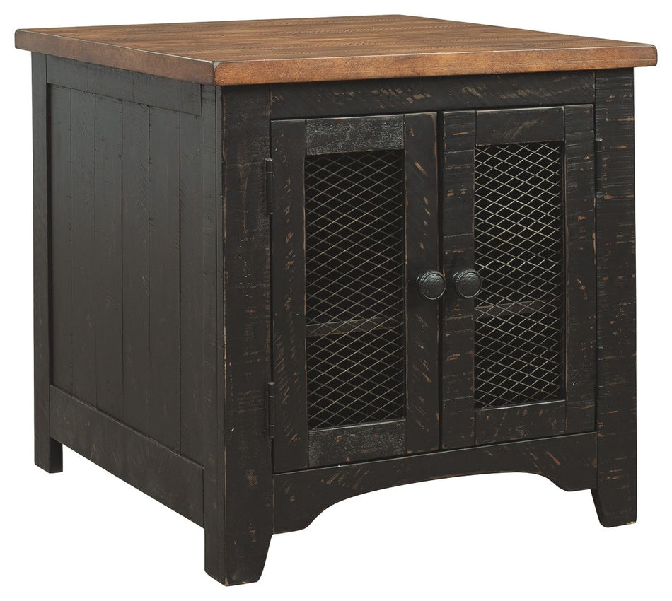 Mesa auxiliar rectangular Valebeck - Negra/Marrón