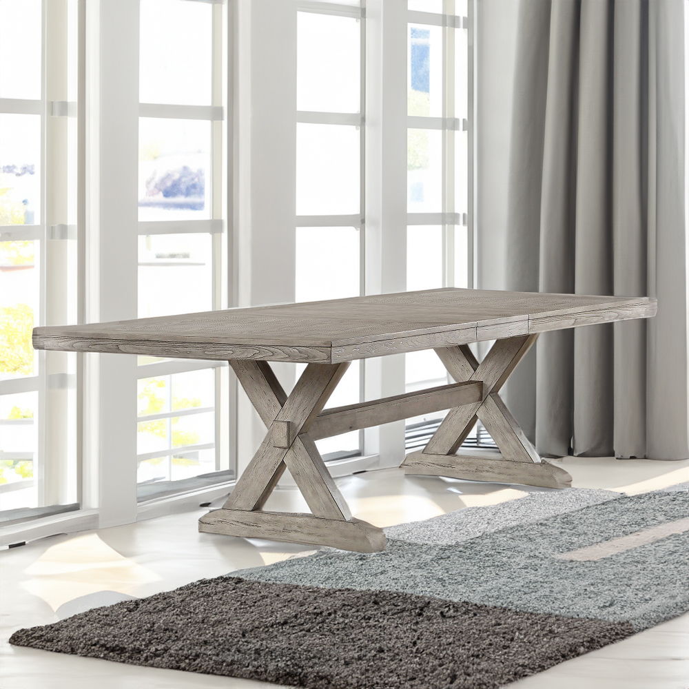 Mesa de comedor Rocky en roble gris