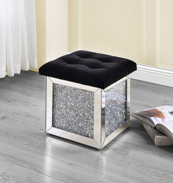 Noralie - Otomana - Espejo y diamantes falsos - 16"