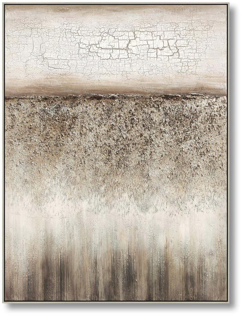 Earthen Layers Harmony - 35" x 47" Framed Wall Art