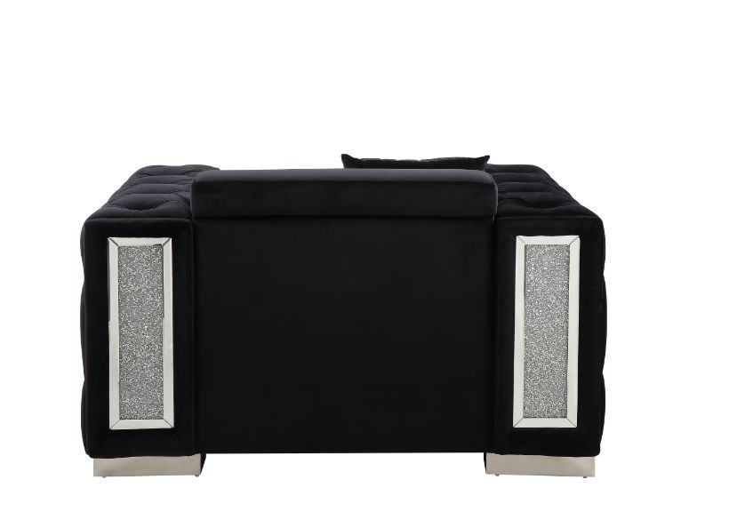 Trislar - Silla - Terciopelo negro - 33"