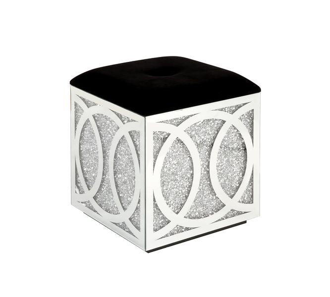 Noralie - Otomana - Espejo y diamantes falsos - 24"