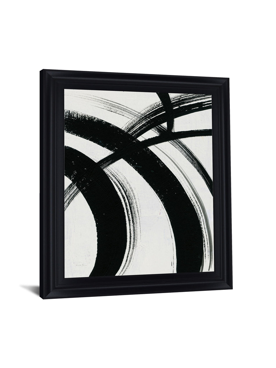 Ebony Arc - 28" x 34" Framed Wall Art - Dark Gray