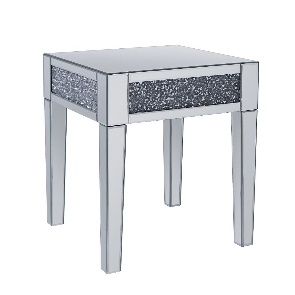 Noralie - Mesa auxiliar - Espejo - Madera - 24"