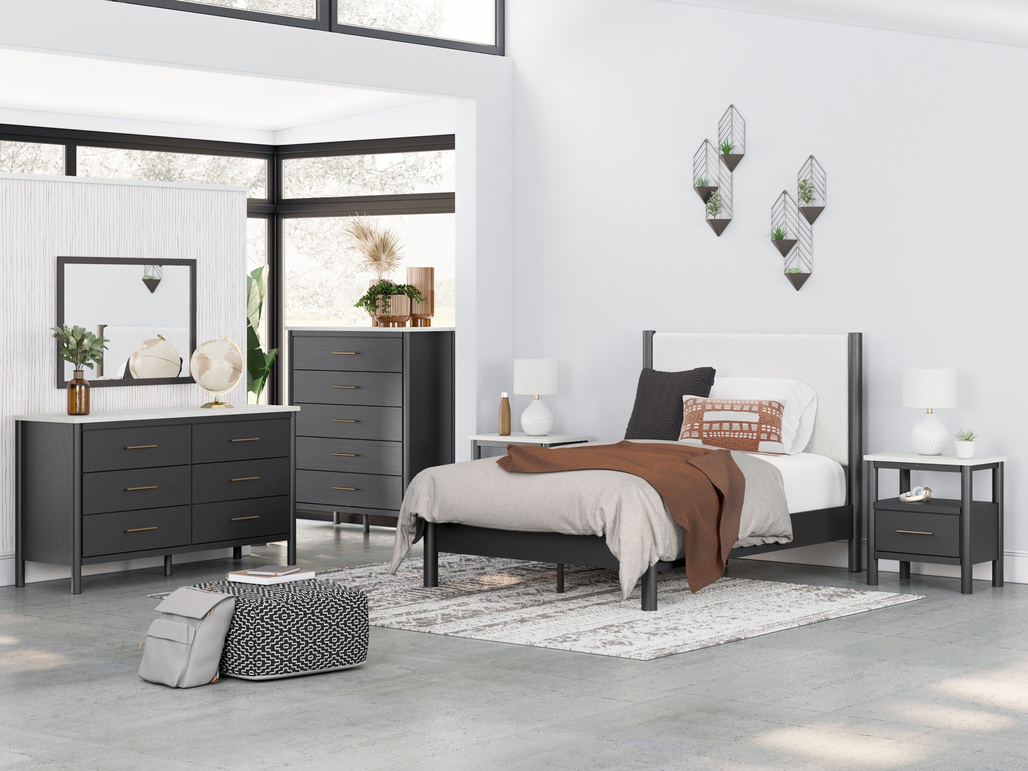 Cadmori - Conjunto de dormitorio con paneles