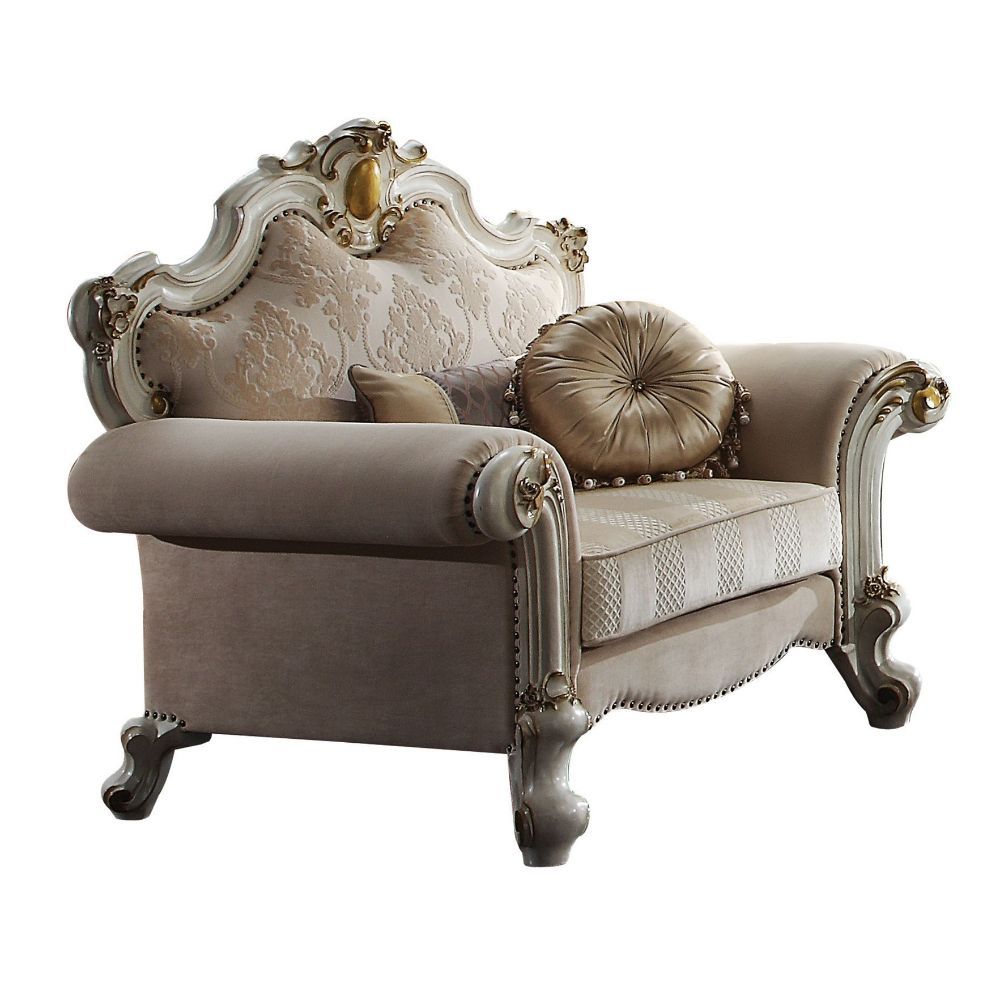 Picardía - Silla - Tela y Perla Antigua - 46"