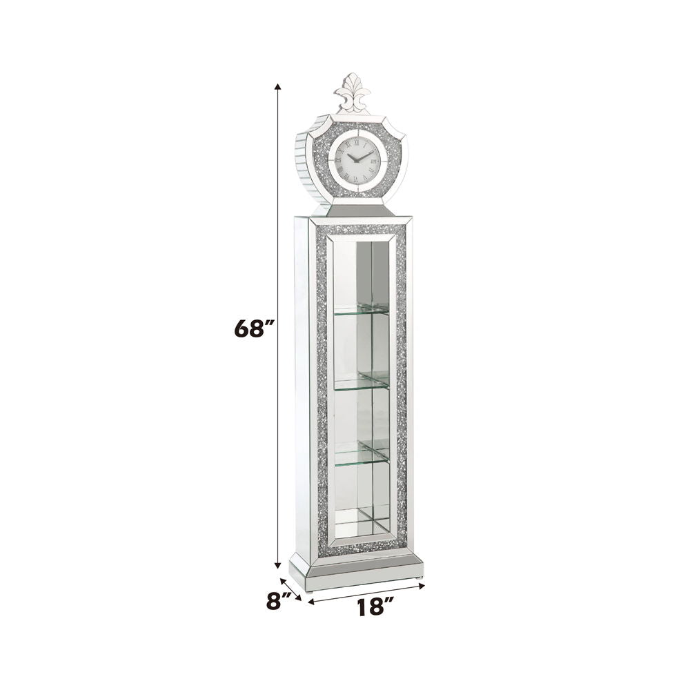 Noralie - Reloj de pie - Espejo - Madera - 63"