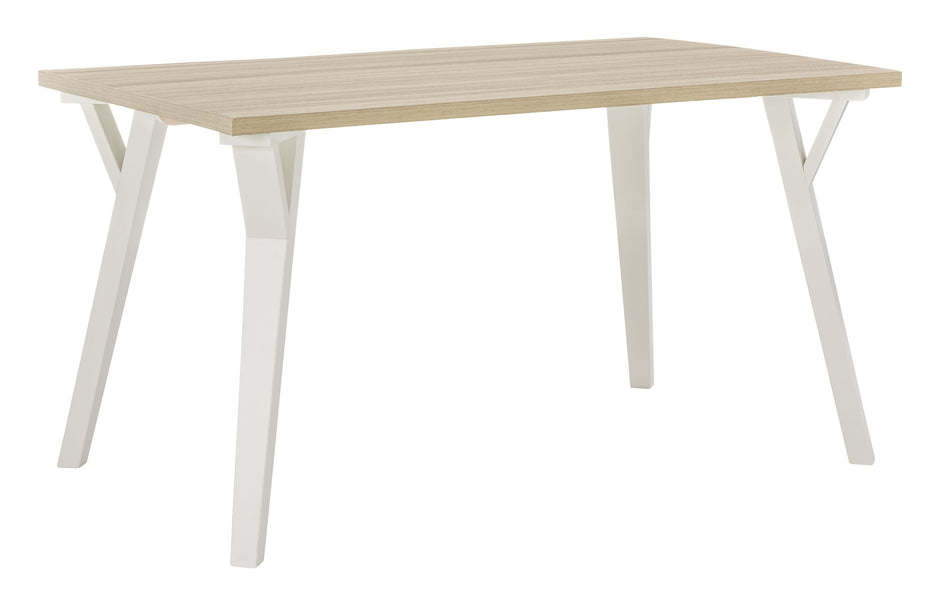Mesa de comedor rectangular Grannen - Blanca