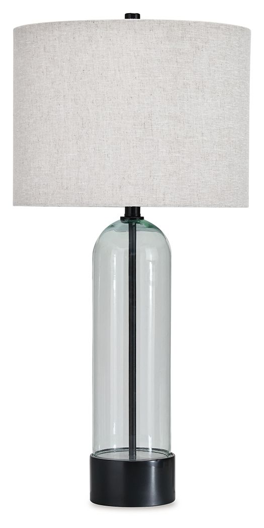 Kerrbrook - Clear / Black - Glass Table Lamp