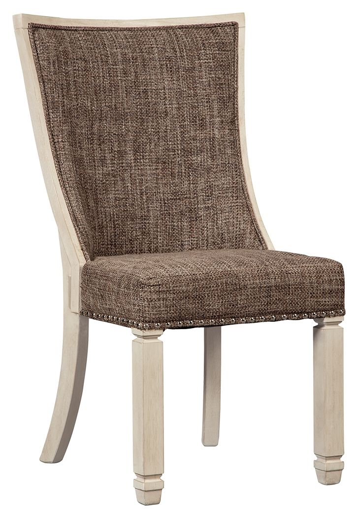 Bolanburg - Marrón/Beige - Silla auxiliar de comedor UPH (juego de 2) - Respaldo de celosía