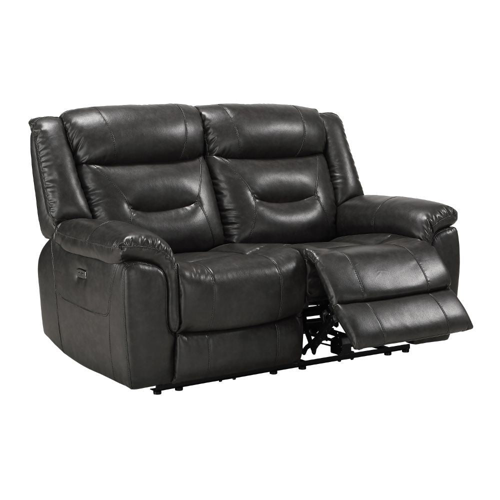 Imogen - Loveseat - Cuero gris - Aire