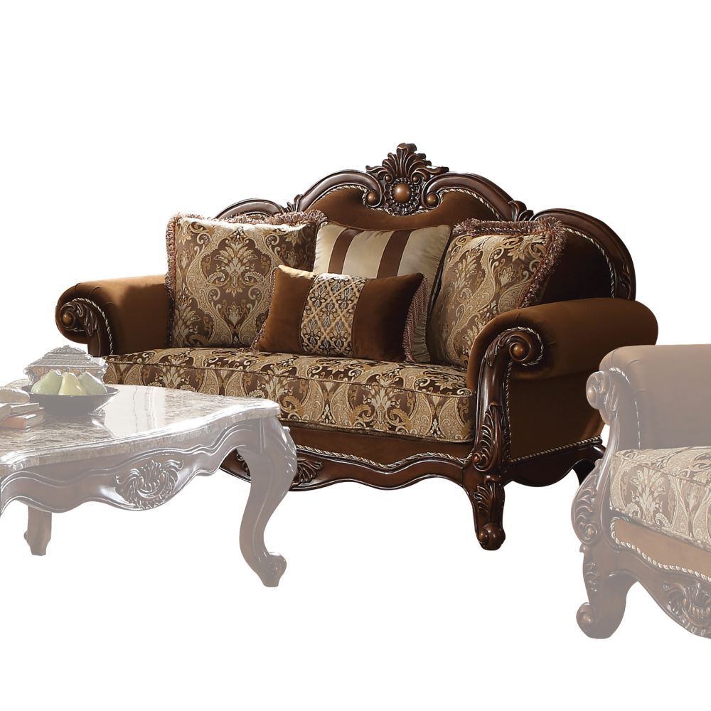 Jardena - Loveseat - Tela y roble cerezo