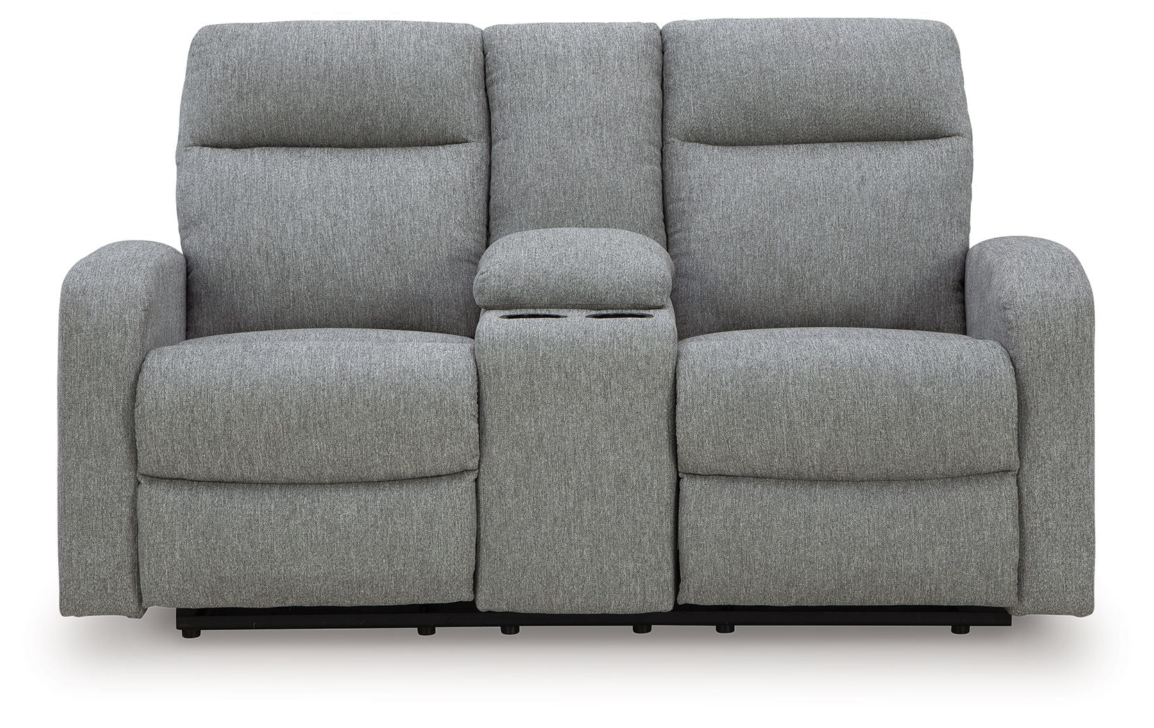 Gauntlet - Sterling - Double Recline Loveseat With Console