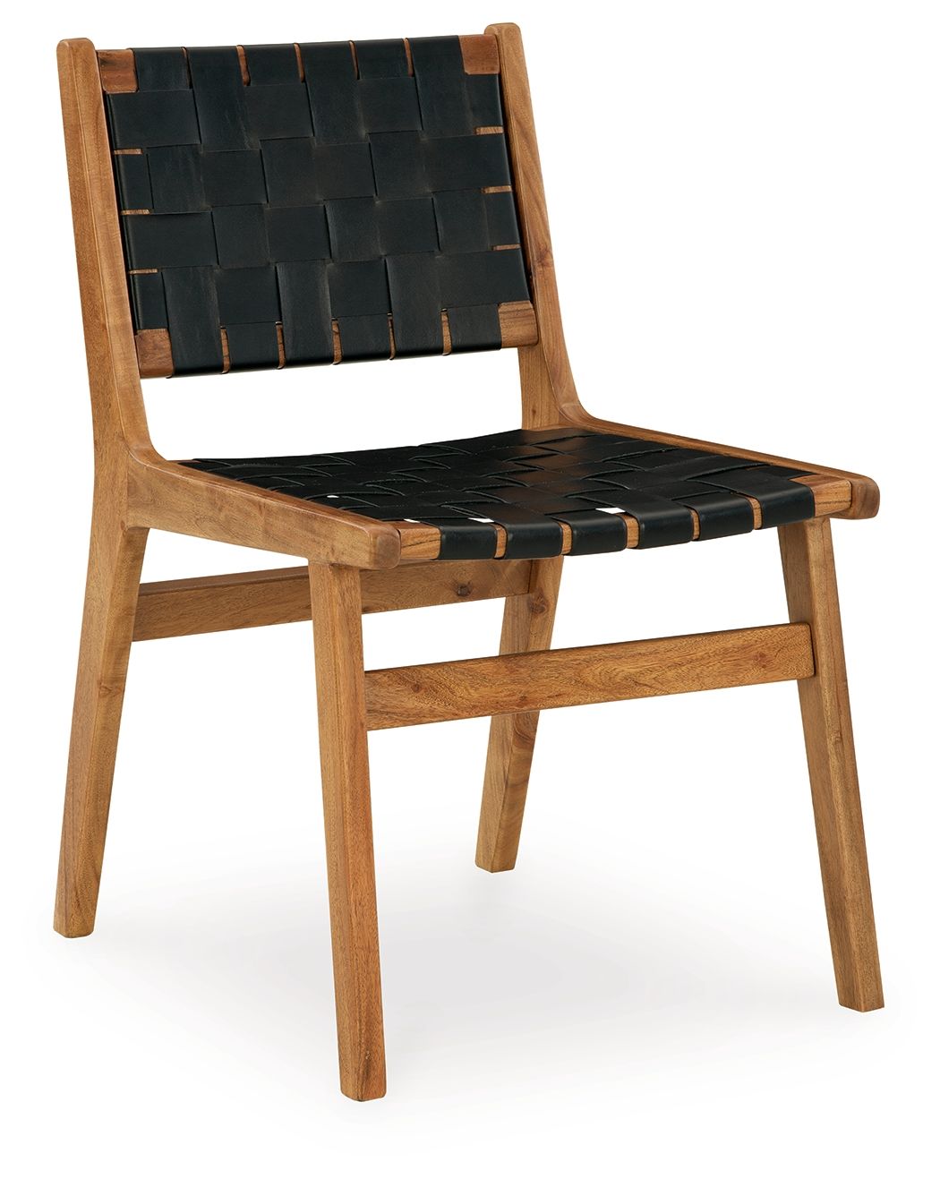 Silla auxiliar de comedor Fortmaine marrón/negro (juego de 2)