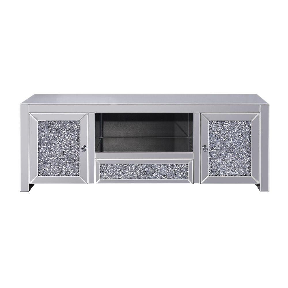 Noralie - Mueble de TV - Espejo y diamantes de imitación - 22"