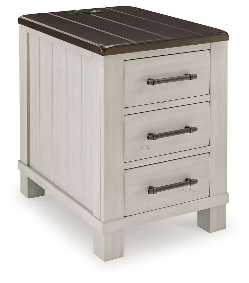 Darborn - Gris / Marrón - Mesa auxiliar con silla